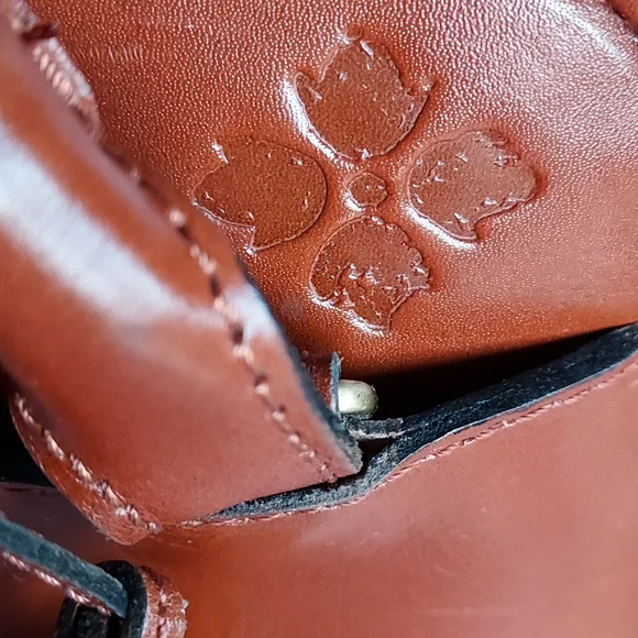 Patricia Nash Leather Small Satchel, Vintage - Picture 3 of 16